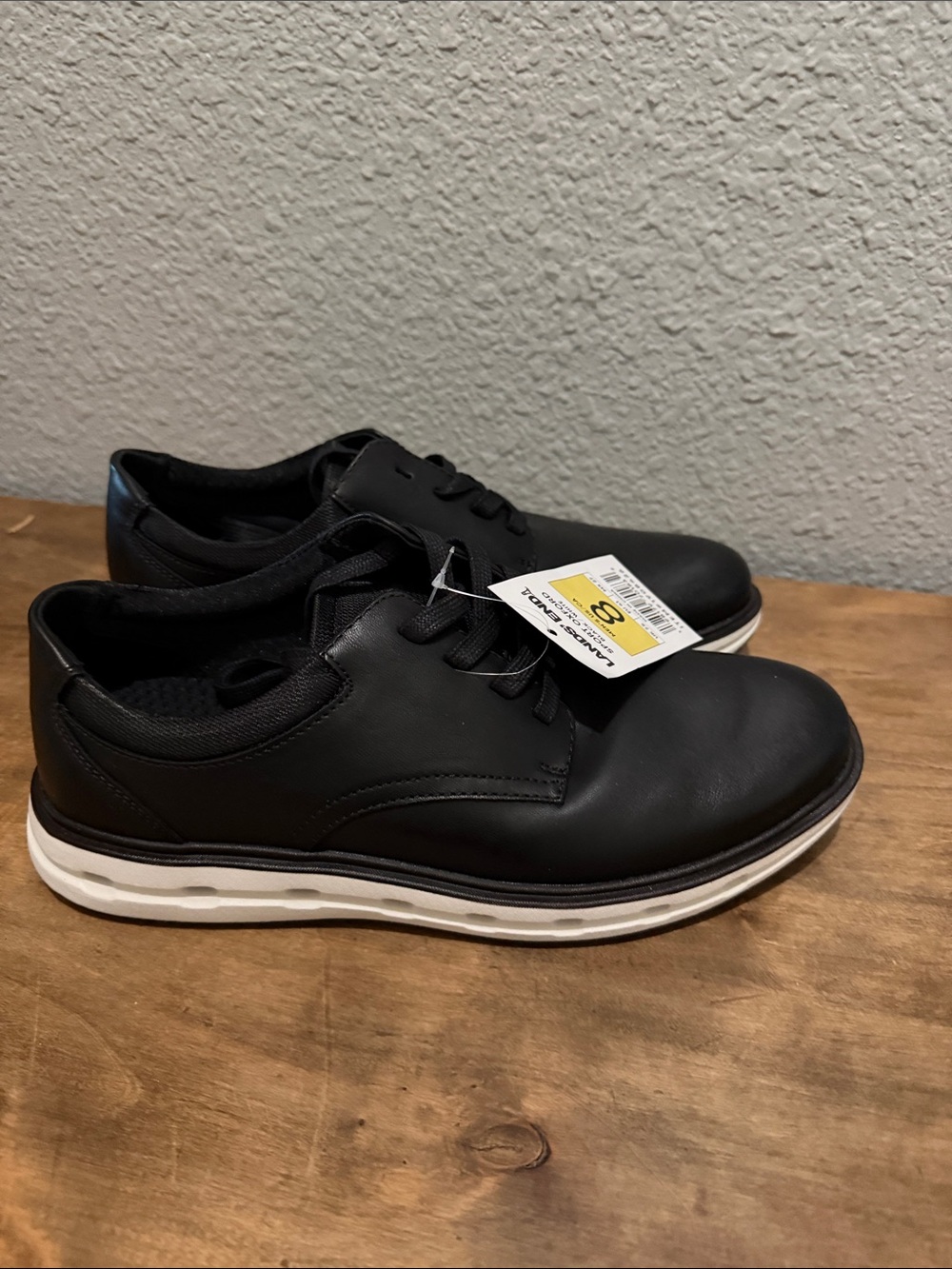 Men's Land’s End Black  Casual Lace-Up Shoes size 8